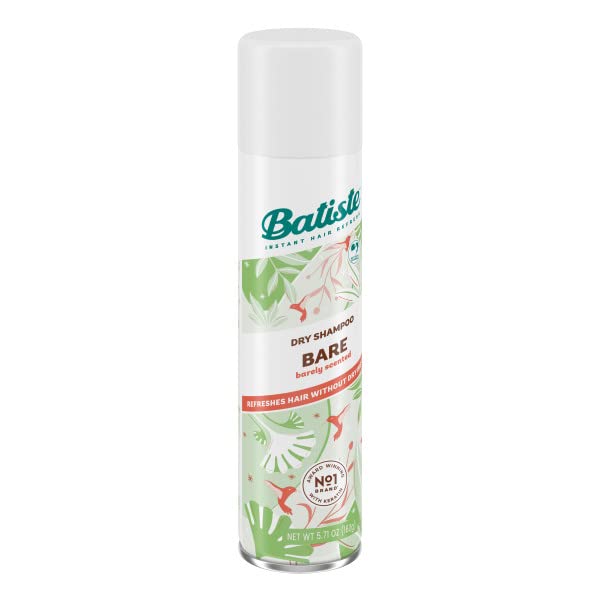 Batiste Bare dry shampoo on roots controls oil and adds body.