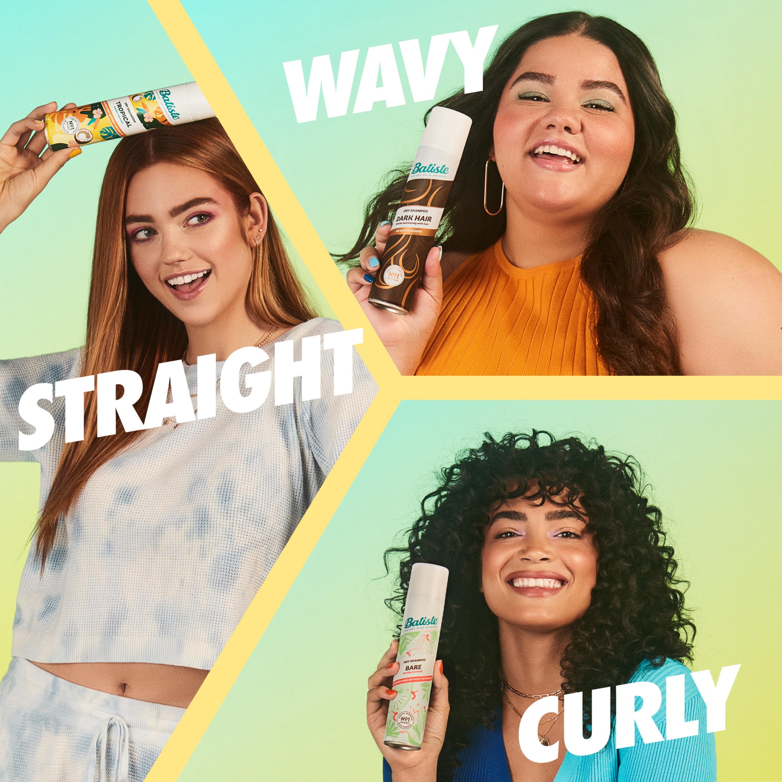 Batiste Brilliant Blonde near a brush demonstrates color blending for seamless blonde finish.