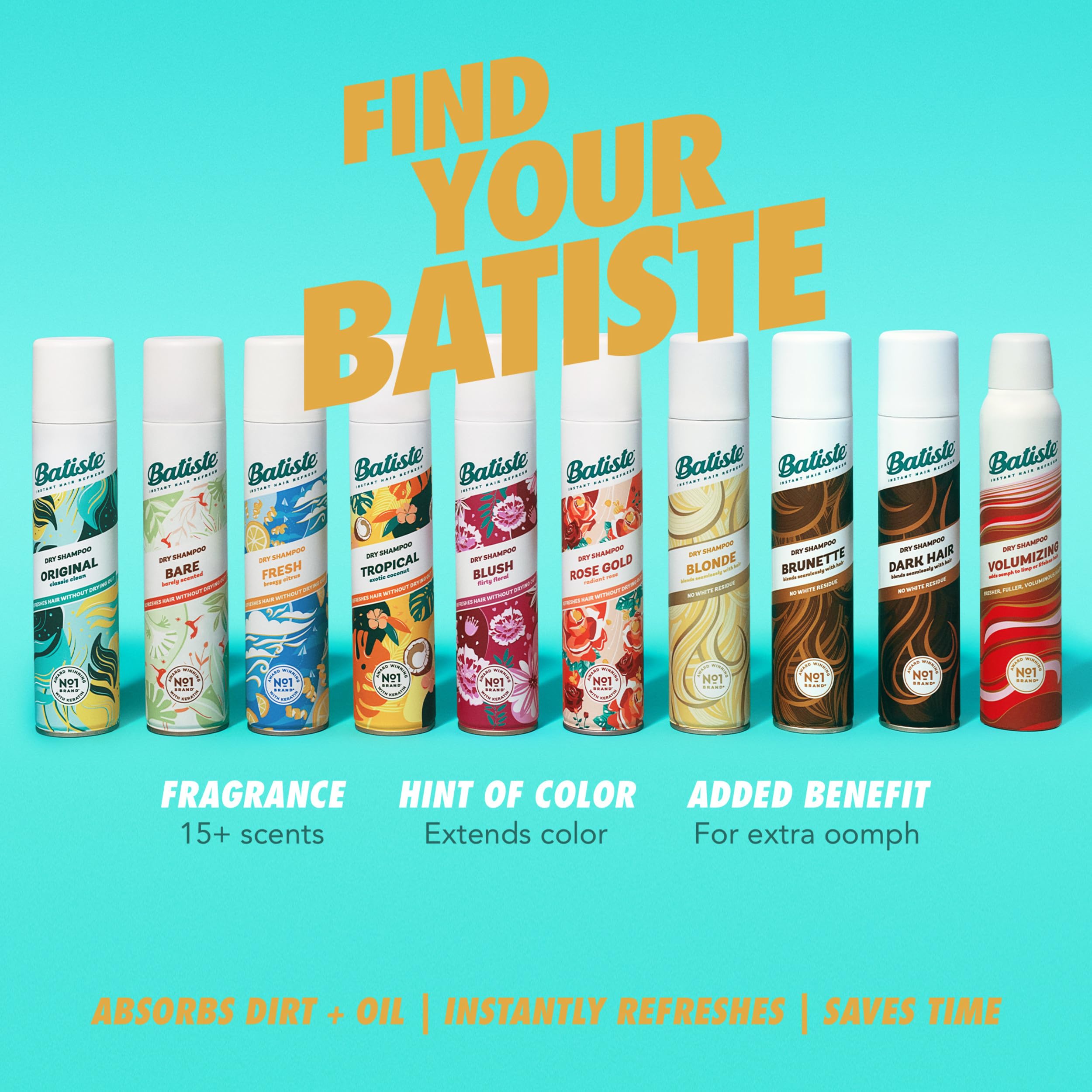 Batiste Brilliant Blonde applying product to hair to add texture and volume.