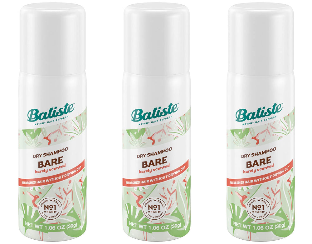 Batiste Bare mini travel dry shampoo front view for on-the-go refresh