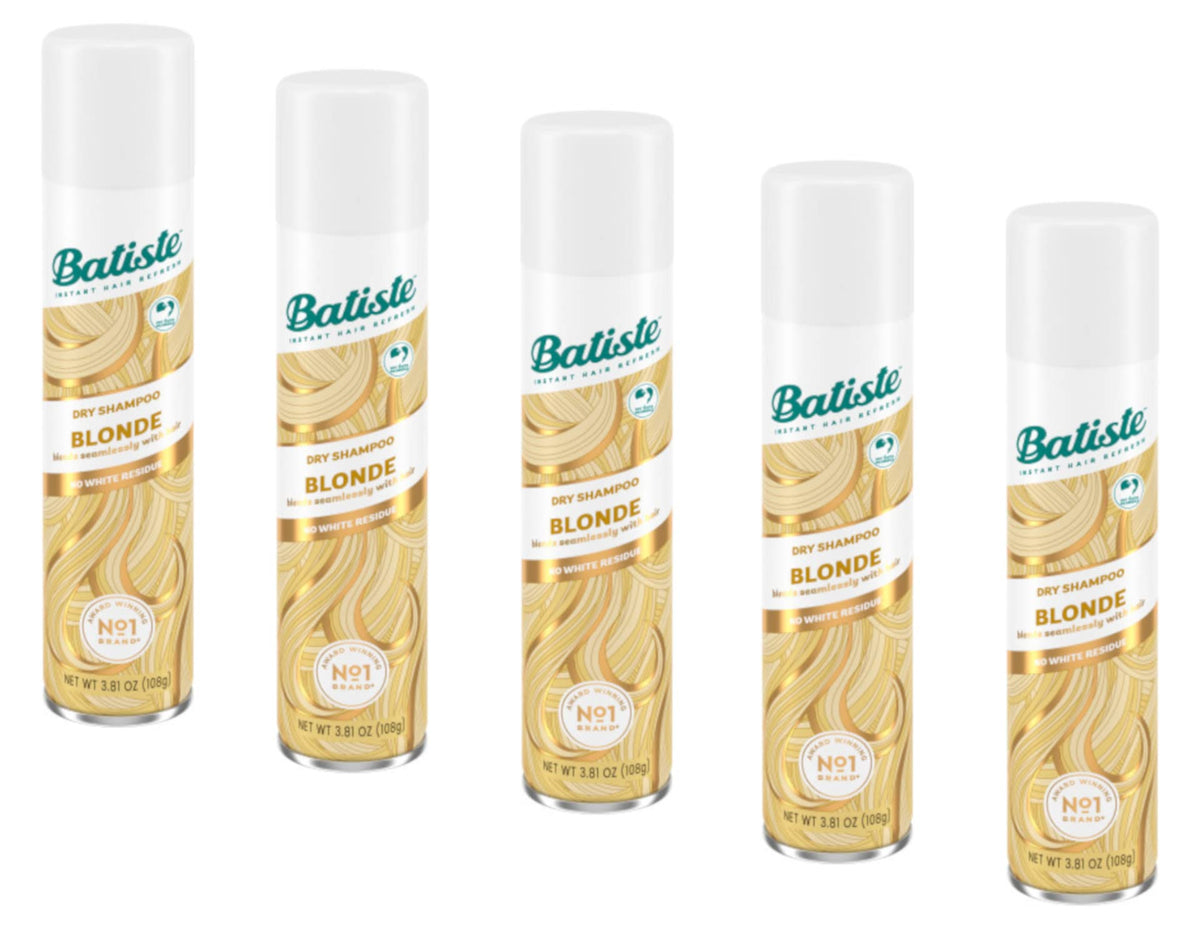 Batiste Dry Shampoo Blonde bottle refreshes roots between washes