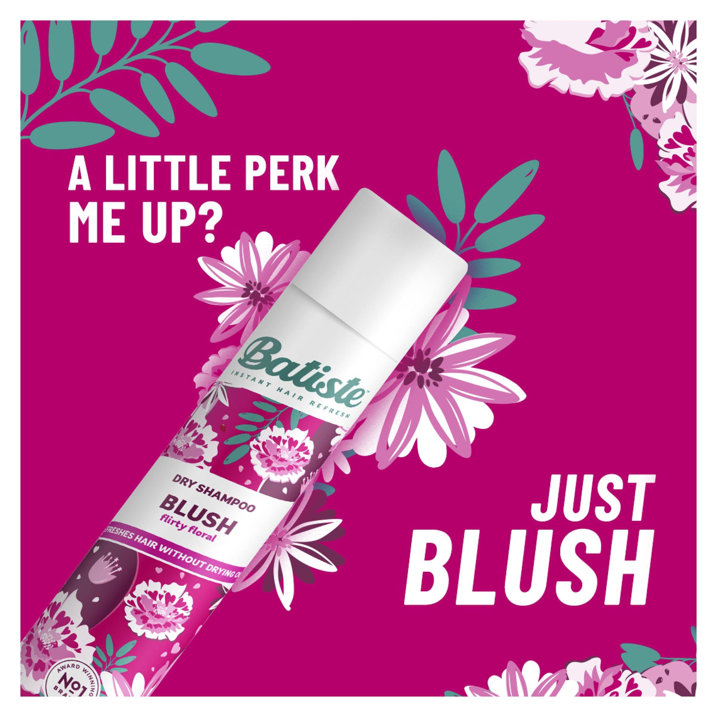 Batiste Dry Shampoo Blush textured-hair finish shows added body.