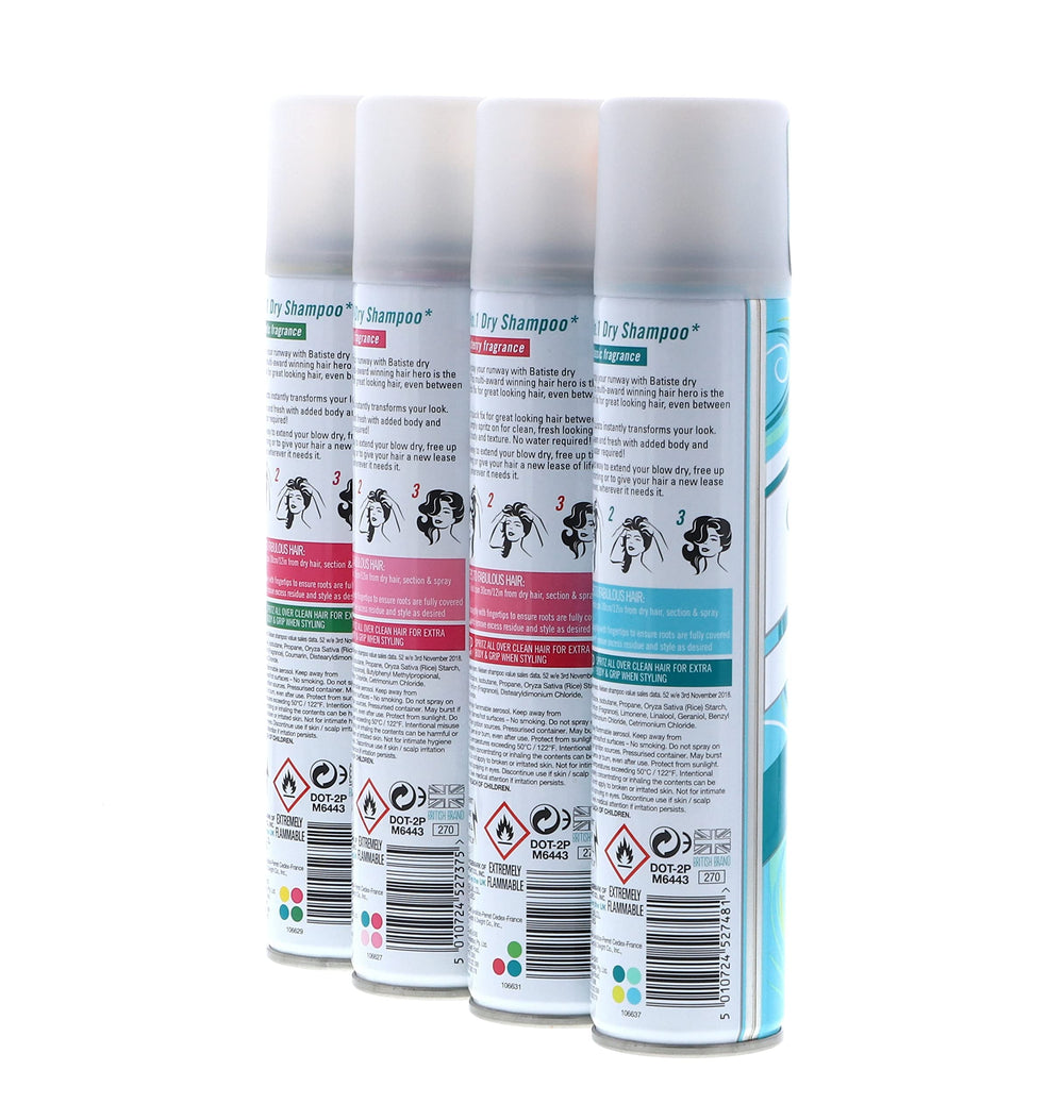 Batiste Dry Shampoo spray nozzle in use for mess-free refresh