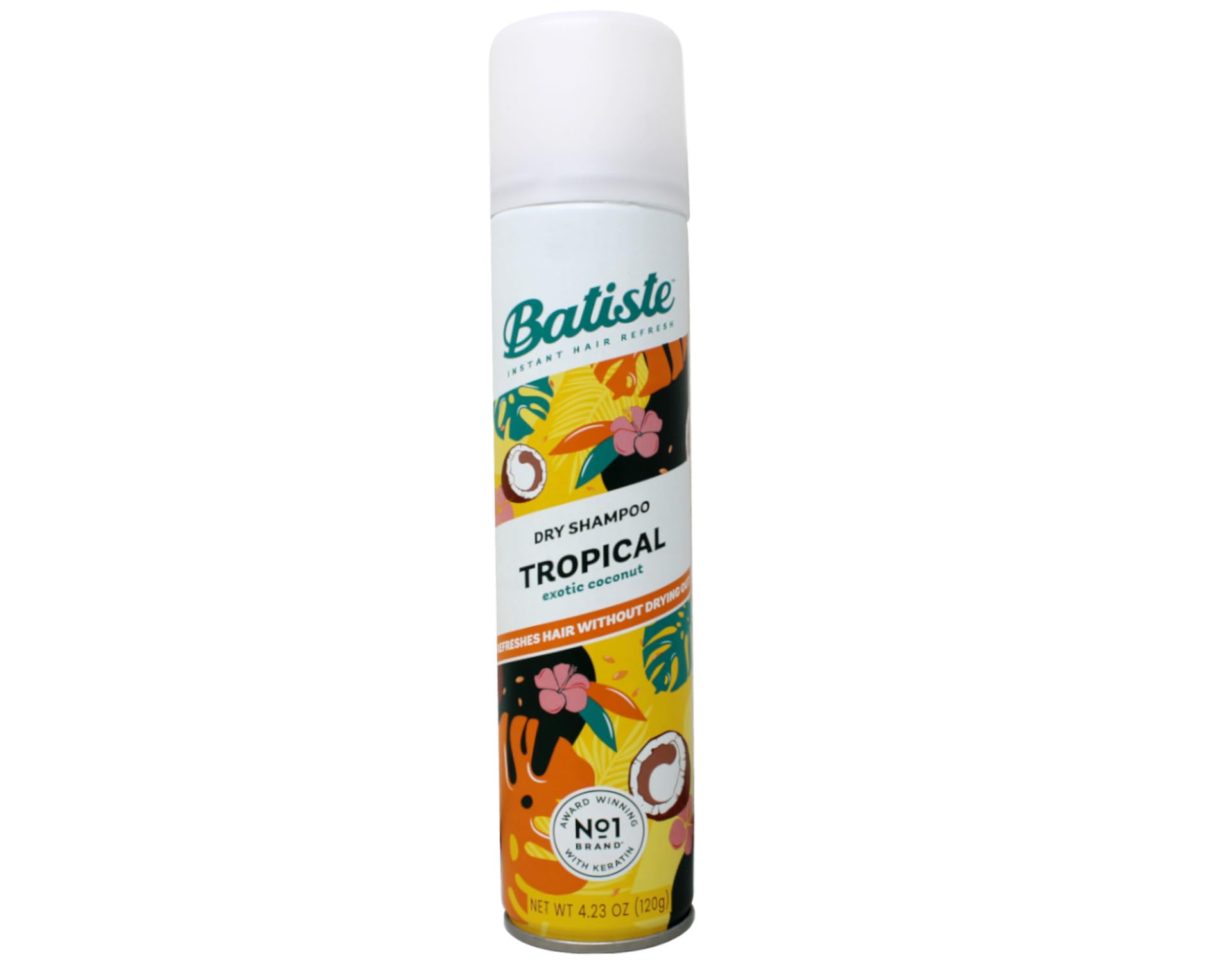 Batiste Dry Shampoo Tropical six-pack packaging for convenient storage.