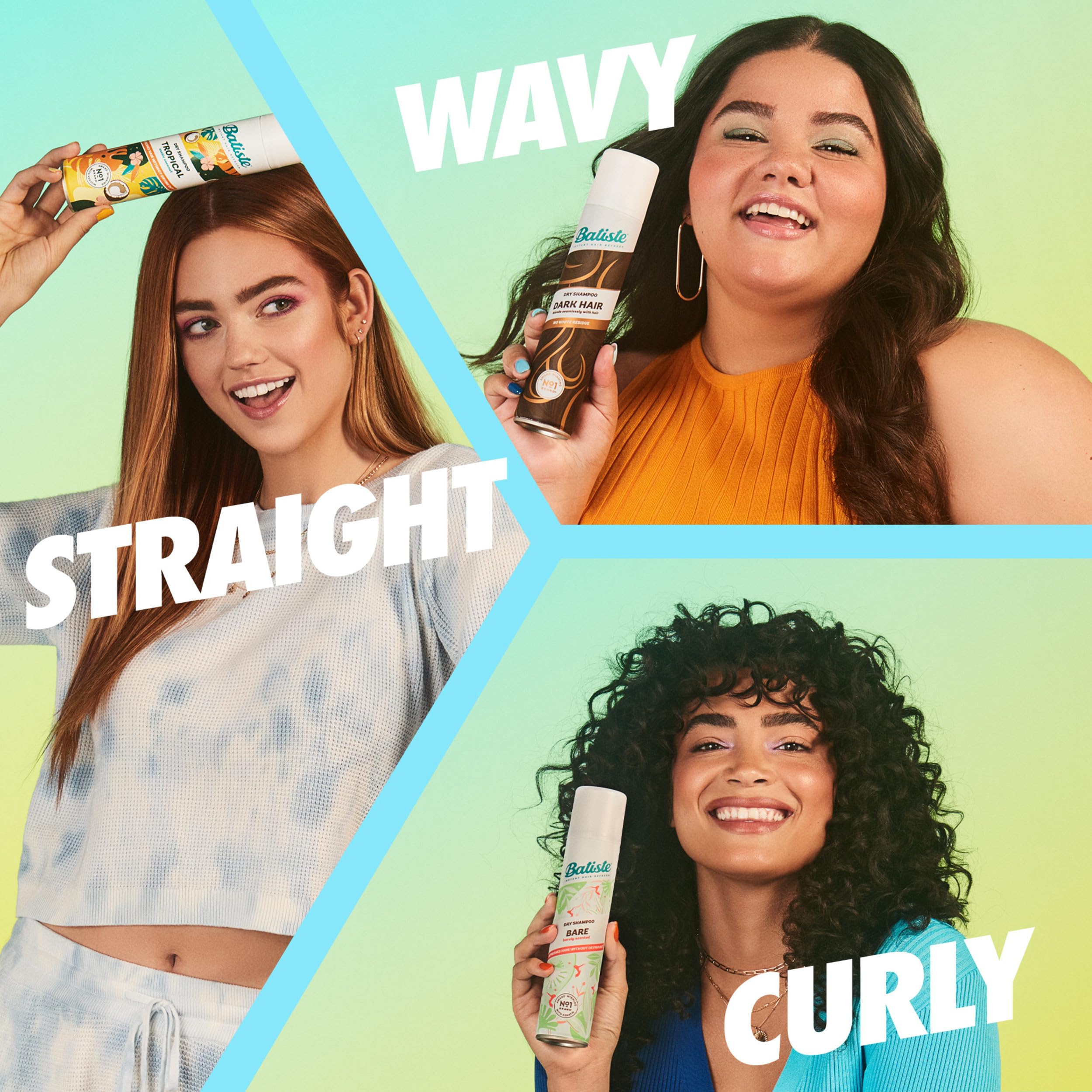 No-water formula delivers a quick texture boost with Batiste Fresh Dry Shampoo.