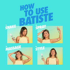 Batiste Fresh Dry Shampoo fragrance highlights pink grapefruit notes.