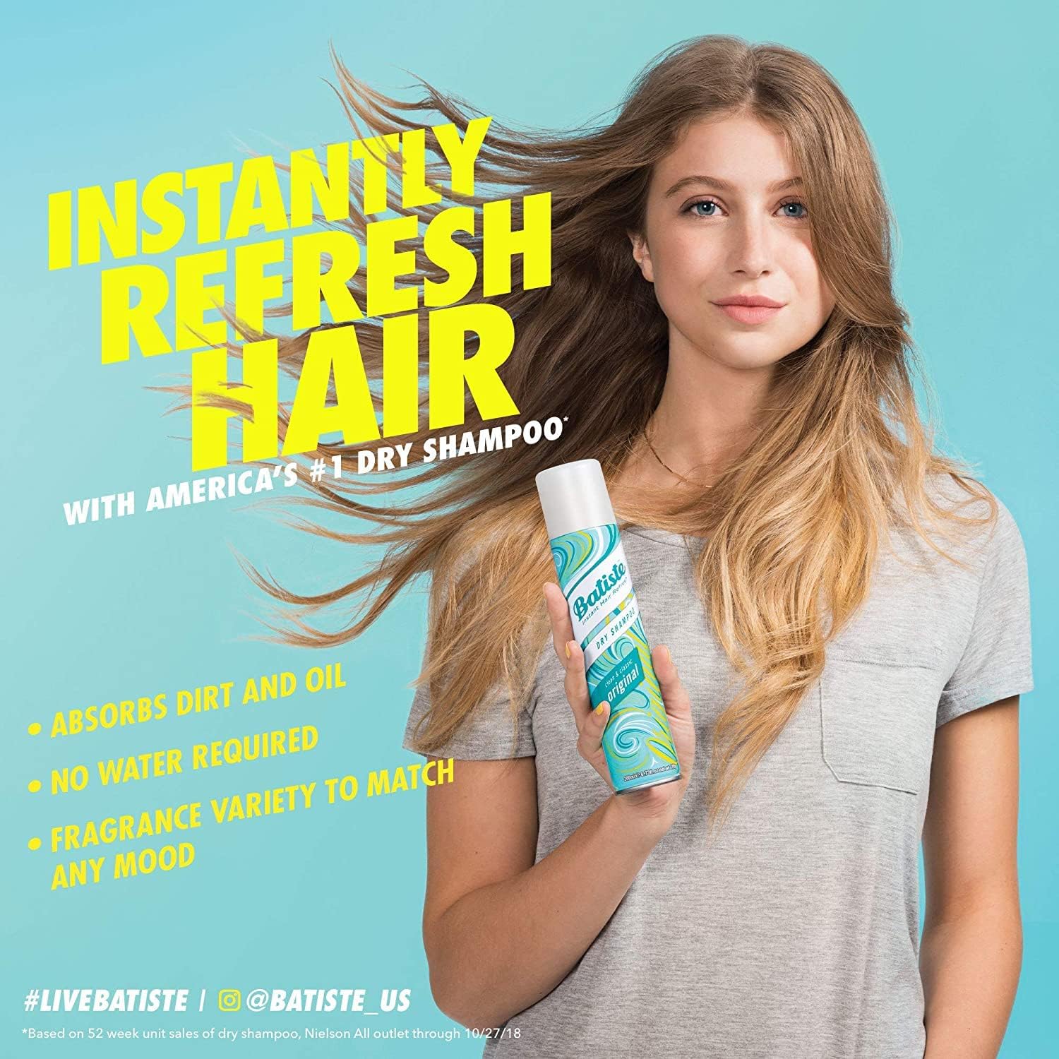 Batiste Original Dry Shampoo citrus fragrance notes for a refreshing scent