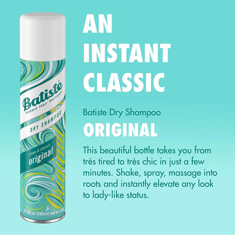 Batiste Original Dry Shampoo adds texture and volume for fuller look