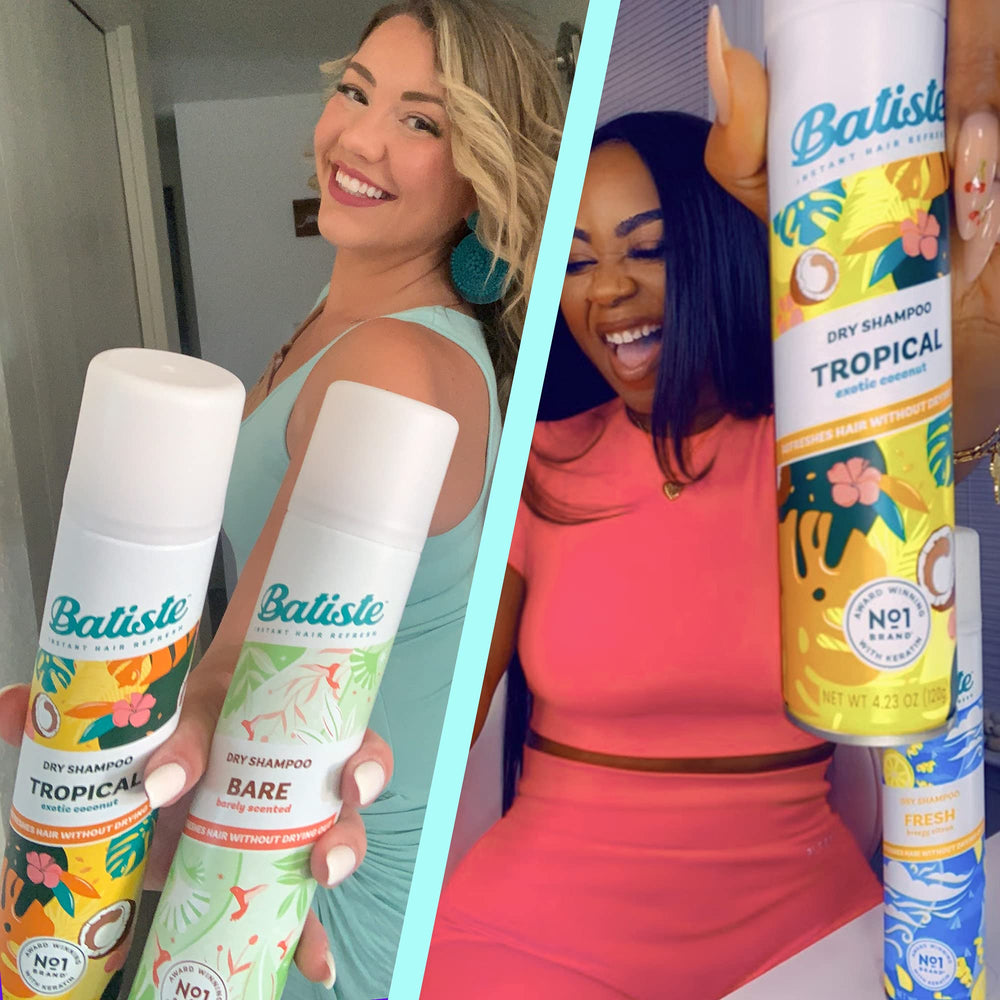 Batiste Original Dry Shampoo bottle highlighting sulfate-free formula.