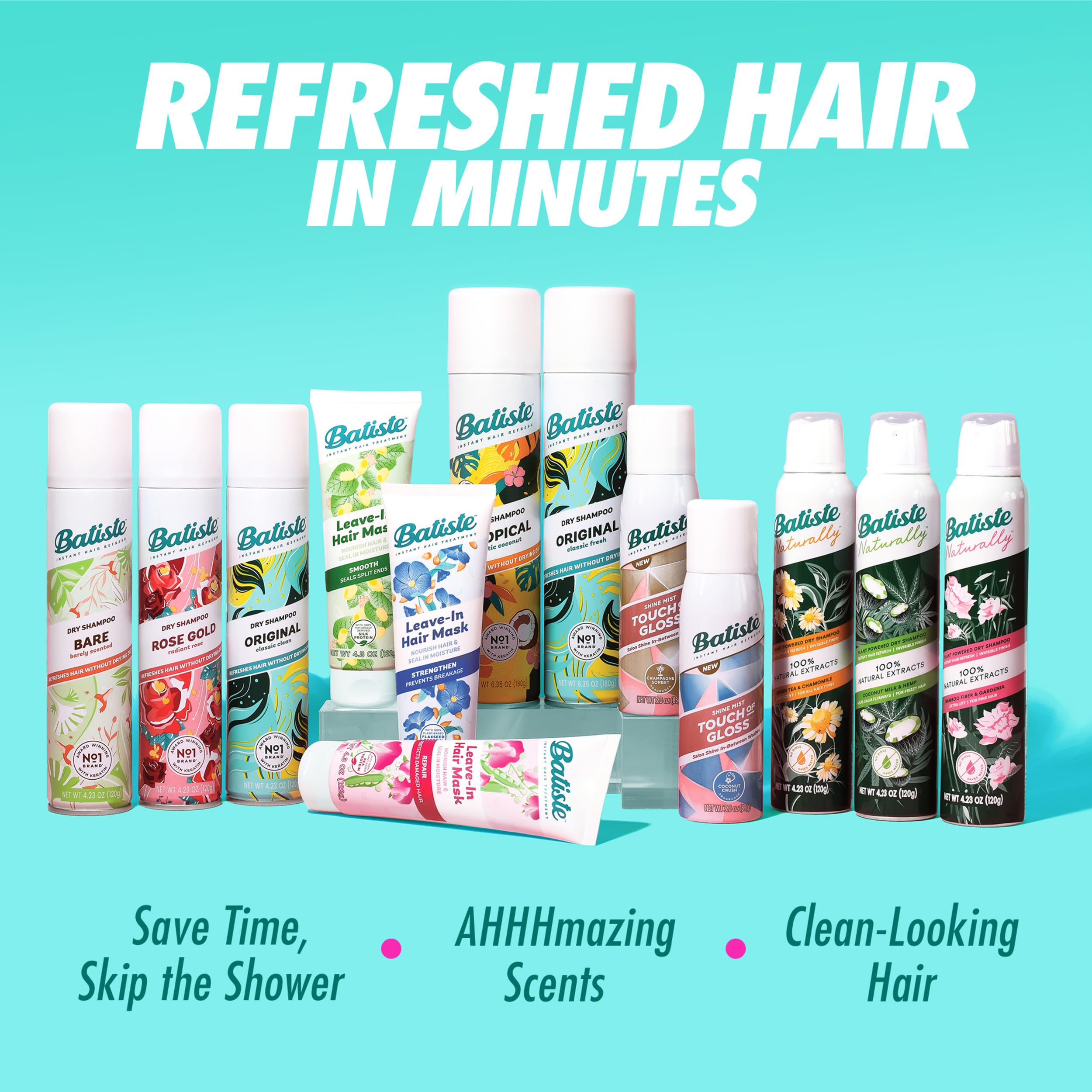 Finger massage distributes the formula to refresh hair between washes