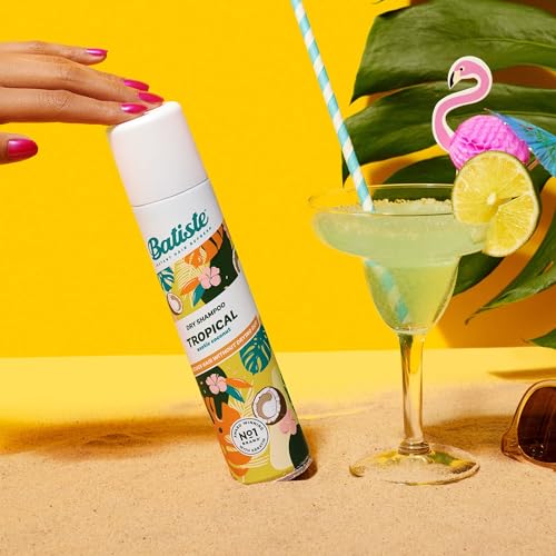 Batiste Tropical Dry Shampoo on-the-go scenario for busy mornings.