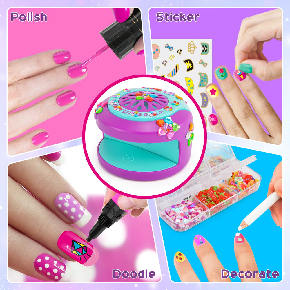 BATTOP 3D gem decorations arranged for sparkling nail art designs.