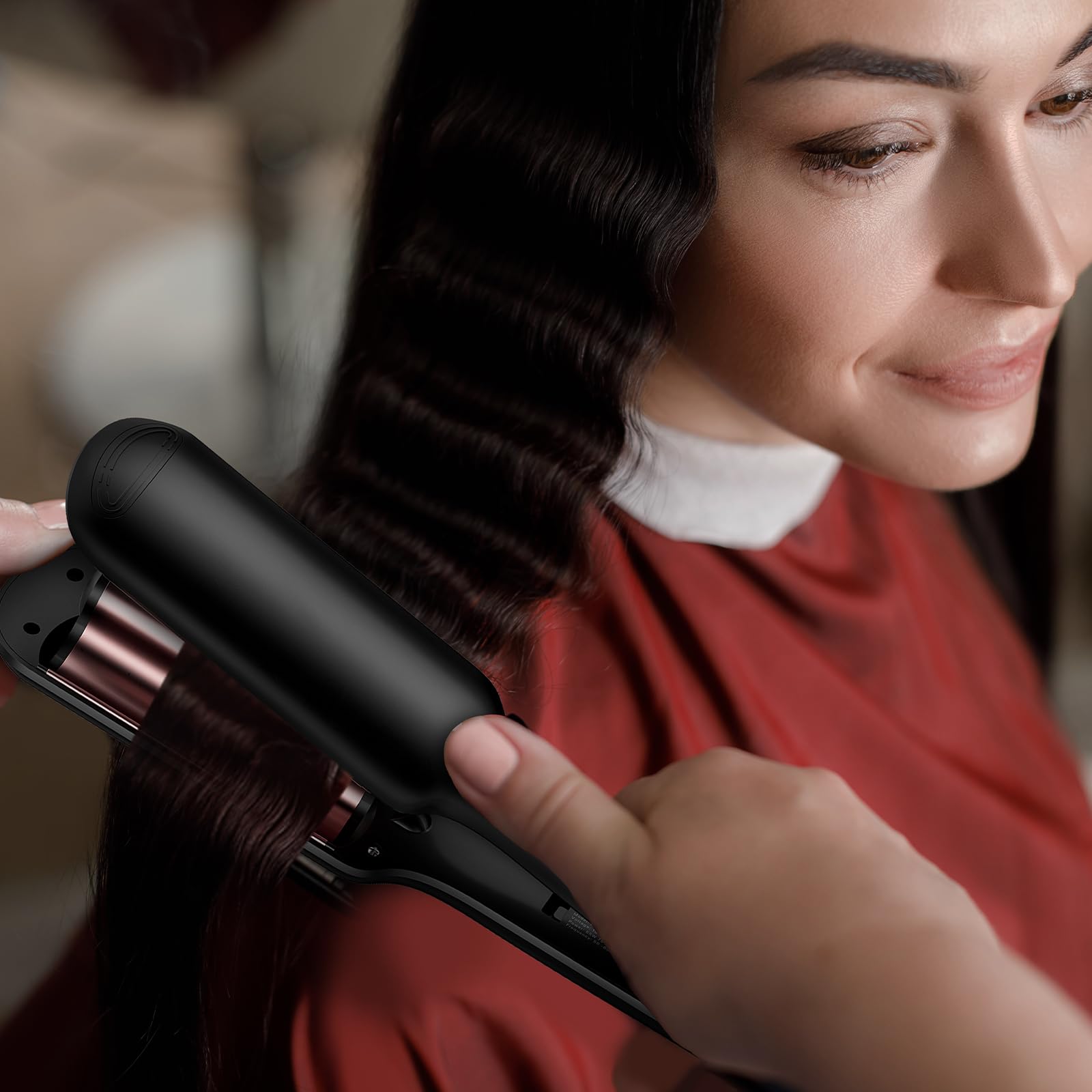 BAUTIA digital heat settings for customized styling across hair types.