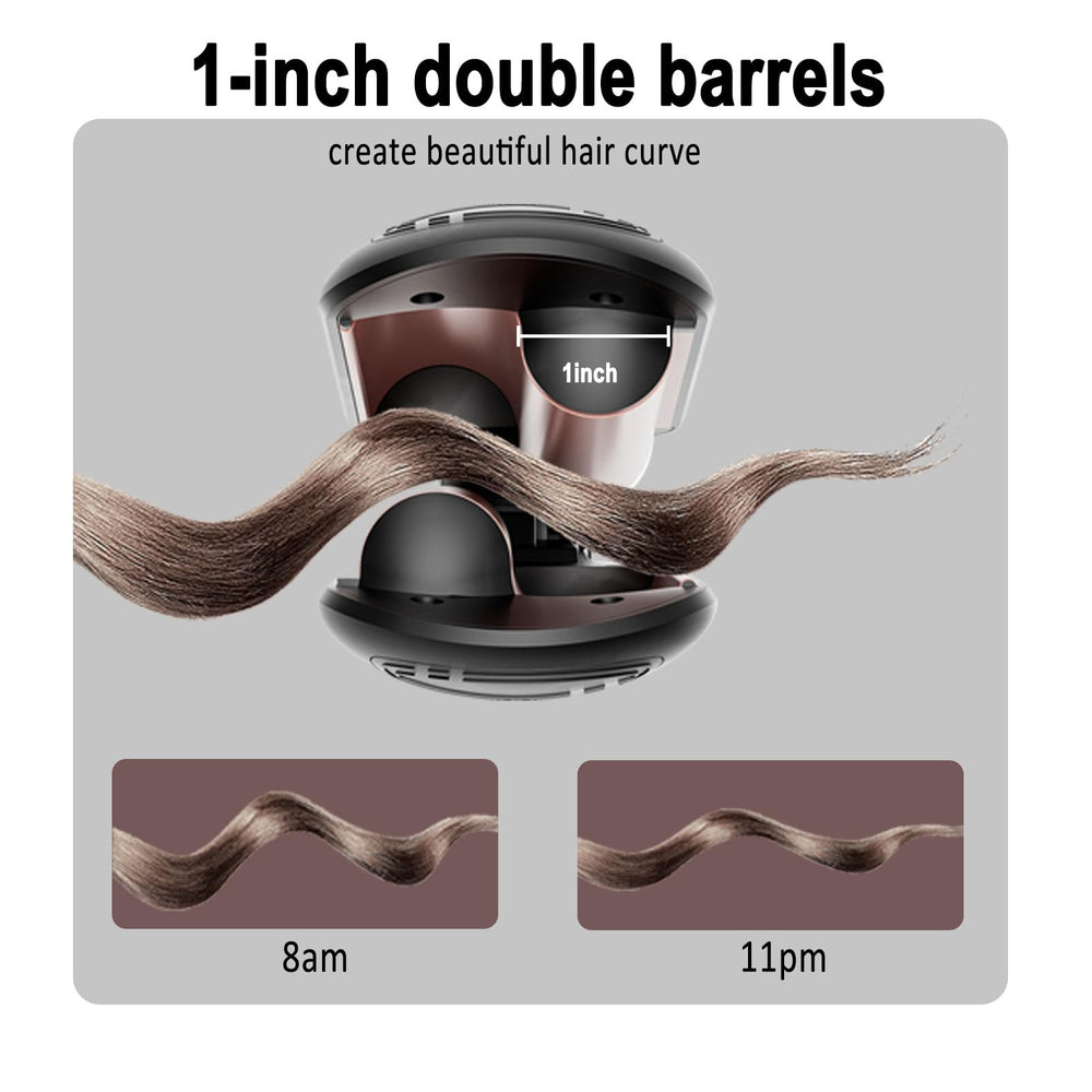 BAUTIA tourmaline ceramic-coated barrels for shiny, smooth styling.