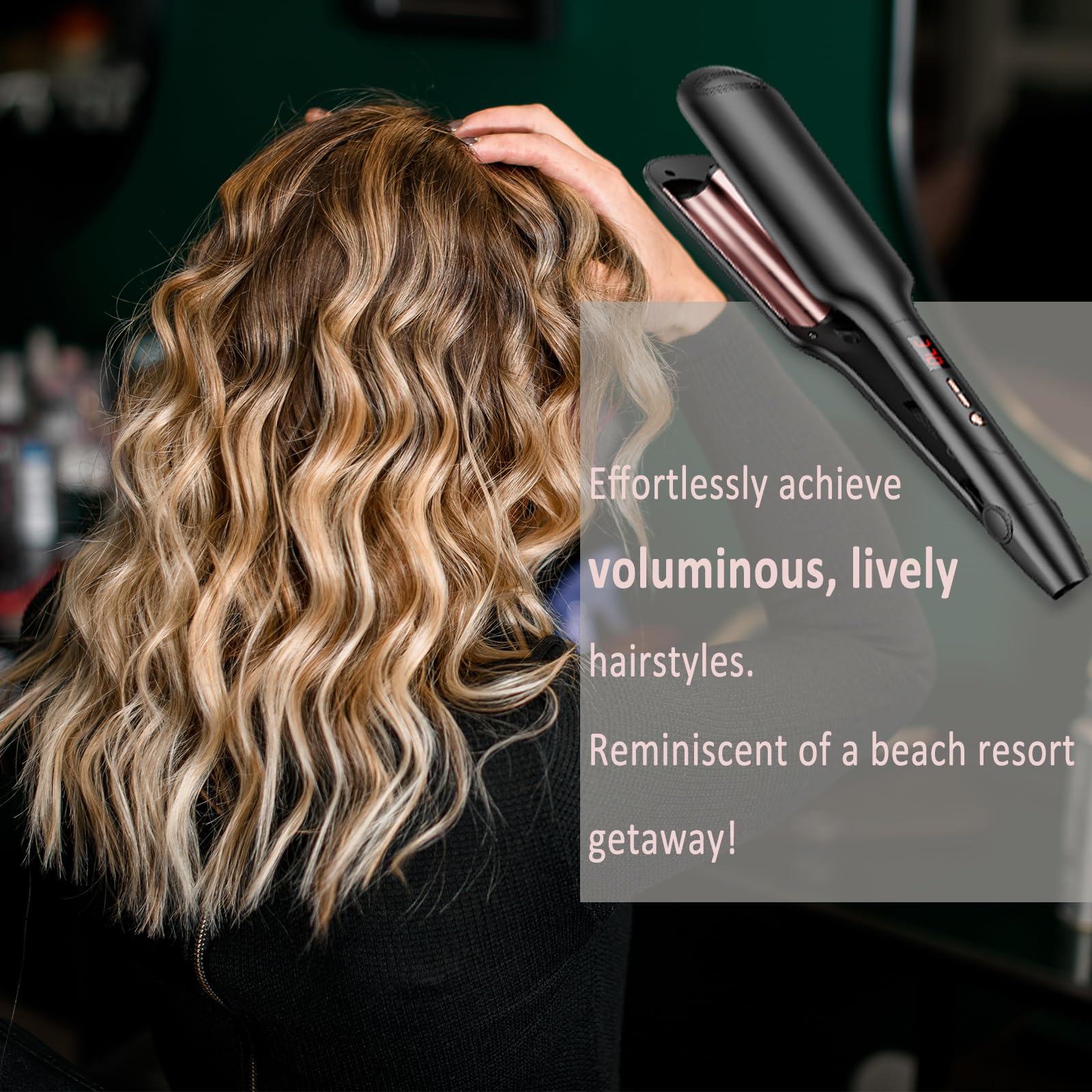 BAUTIA wavy crimper for short hair delivers fast texture and volume.