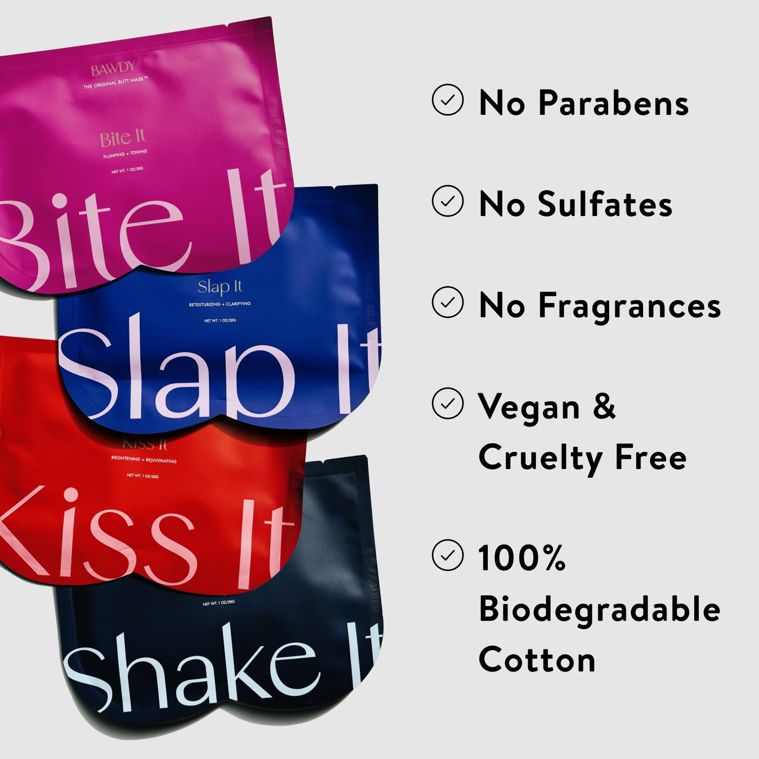 BAWDY Kiss It Citrus Butt Mask offers a quick 10-minute skin refresh.
