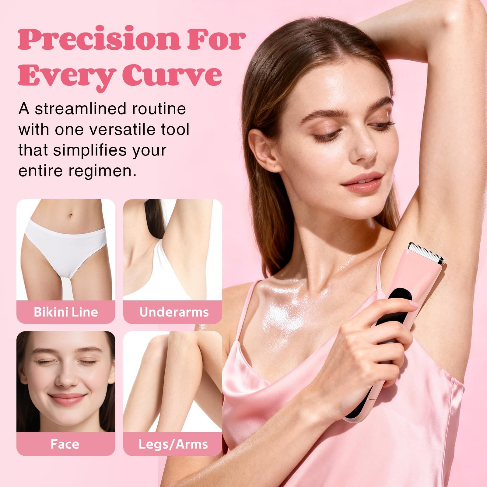 Bayfree bikini-trimmer ergonomic non-slip grip for confident control