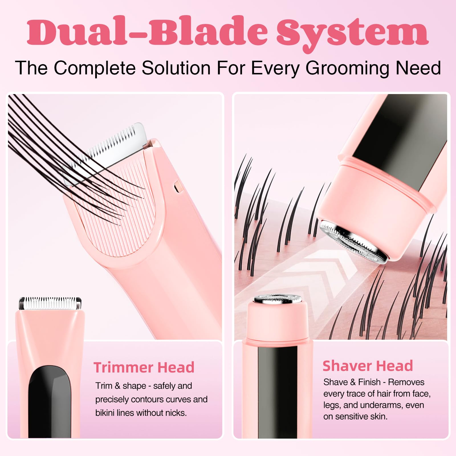Bayfree bikini-trimmer for wet and dry use in the shower
