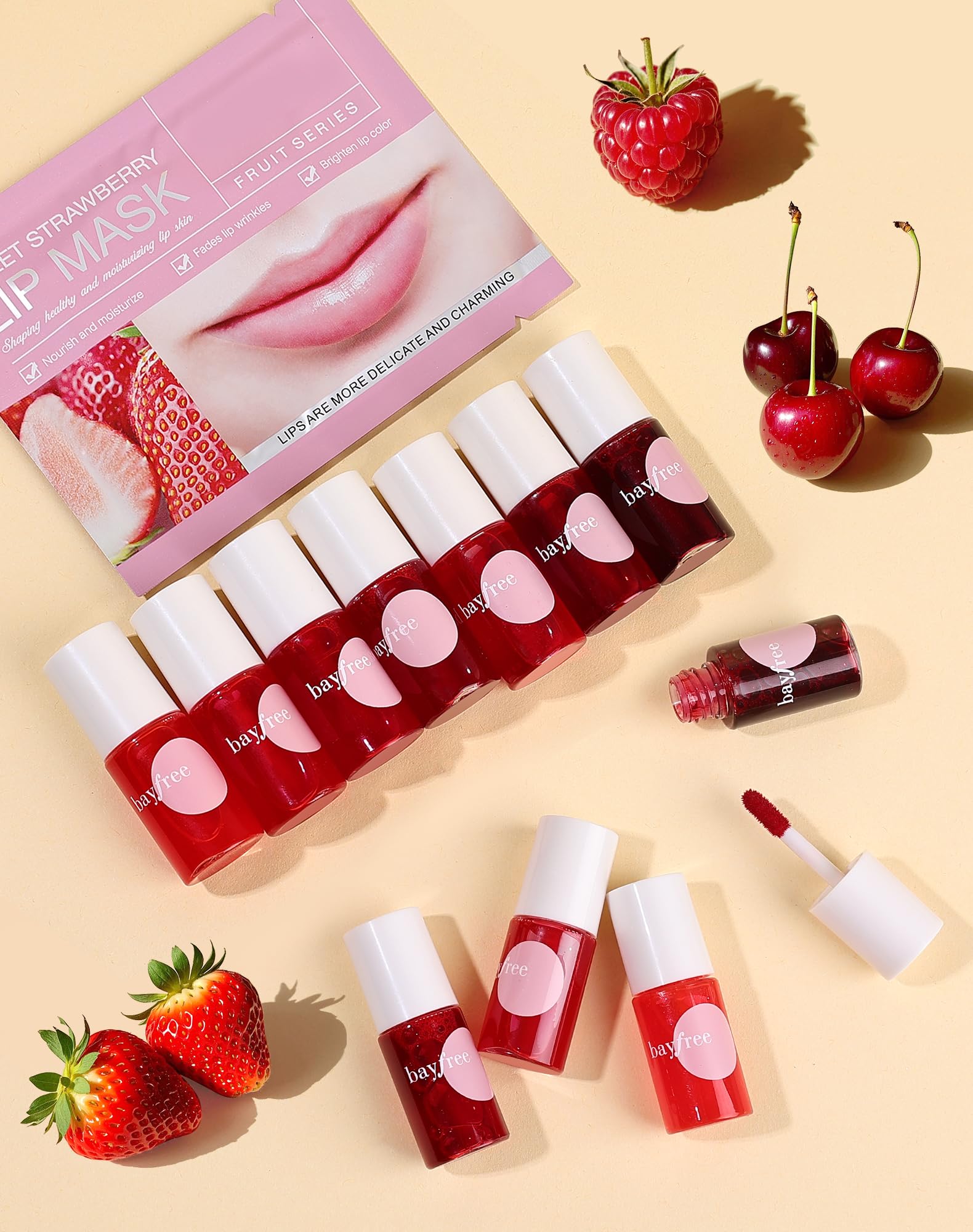 Bayfree lip tint set is travel-friendly and convenient for daily use.