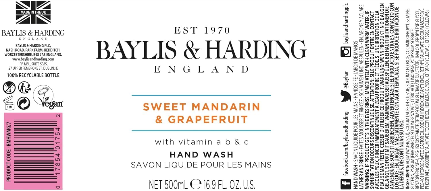 100% PCR bottle for Baylis and Harding hand soap