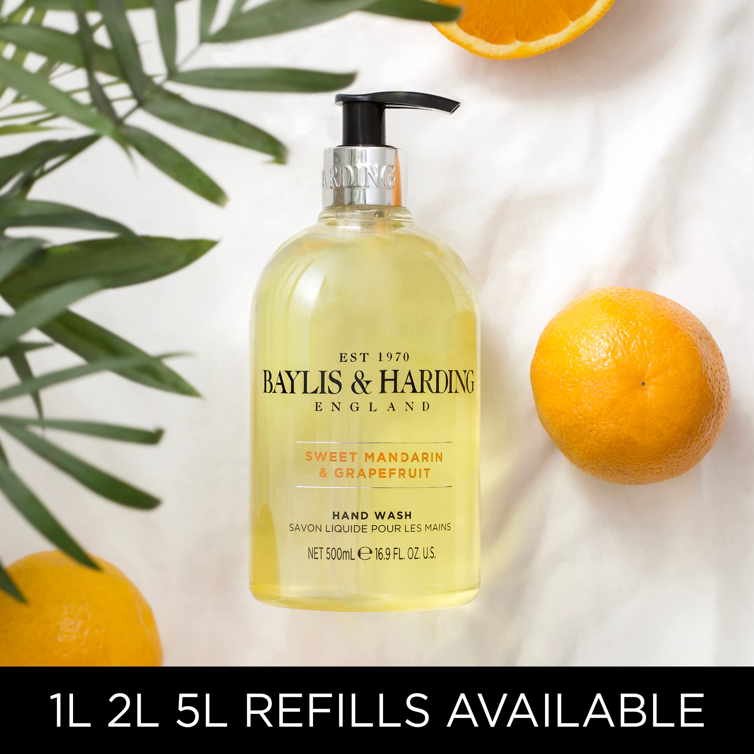 Made in the UK badge with eco-conscious packaging from Baylis & Harding.