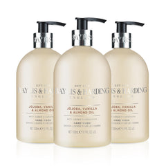 Savon pour les mains Baylis & Harding au jojoba vanille et amande, distributeur pratique.