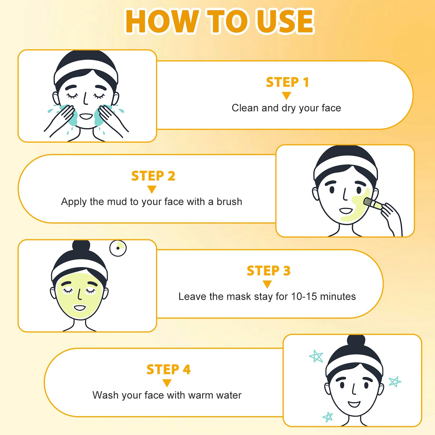 Baysea Zombie Mask packaging and labeling for easy at-home spa routine.
