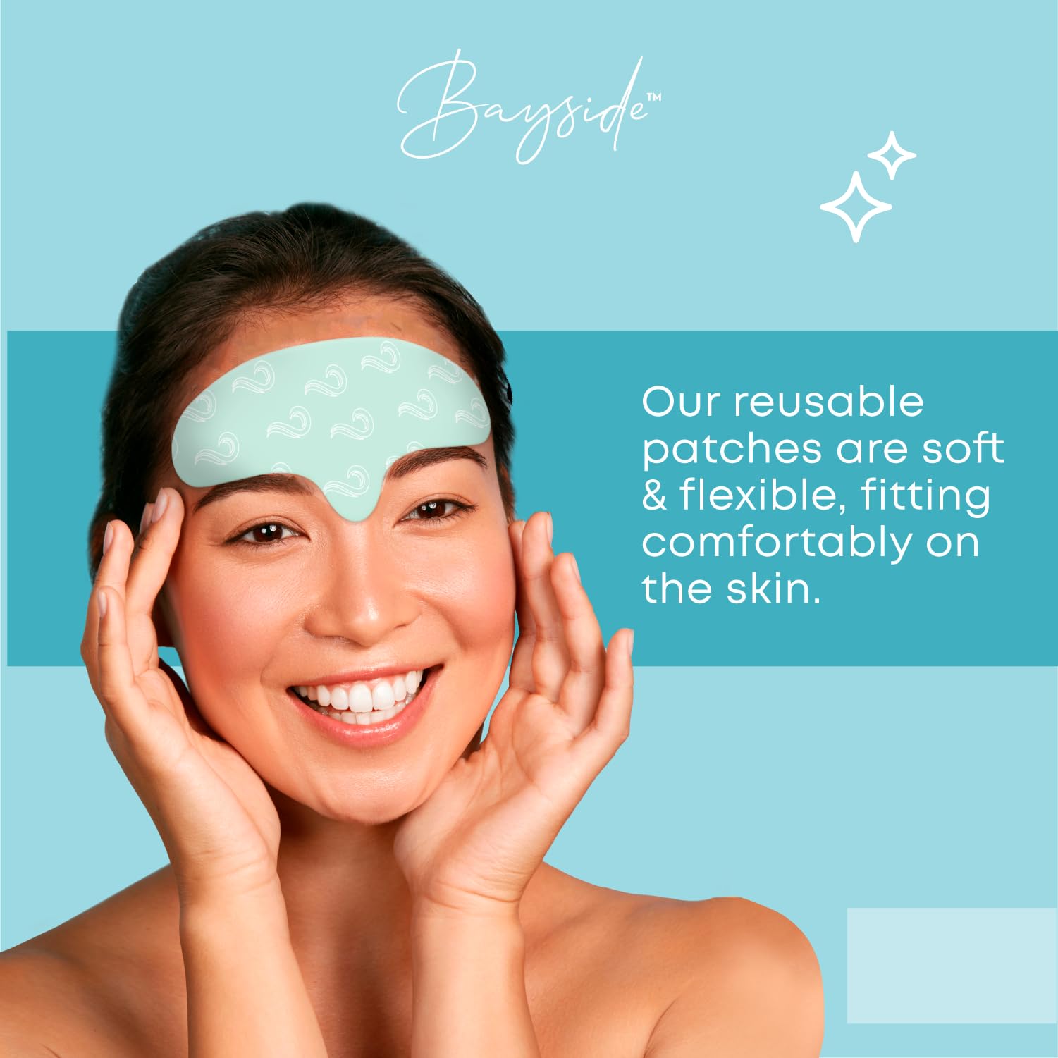 Bayside Forehead Wrinkle Patches with face lift tape kit compatibility