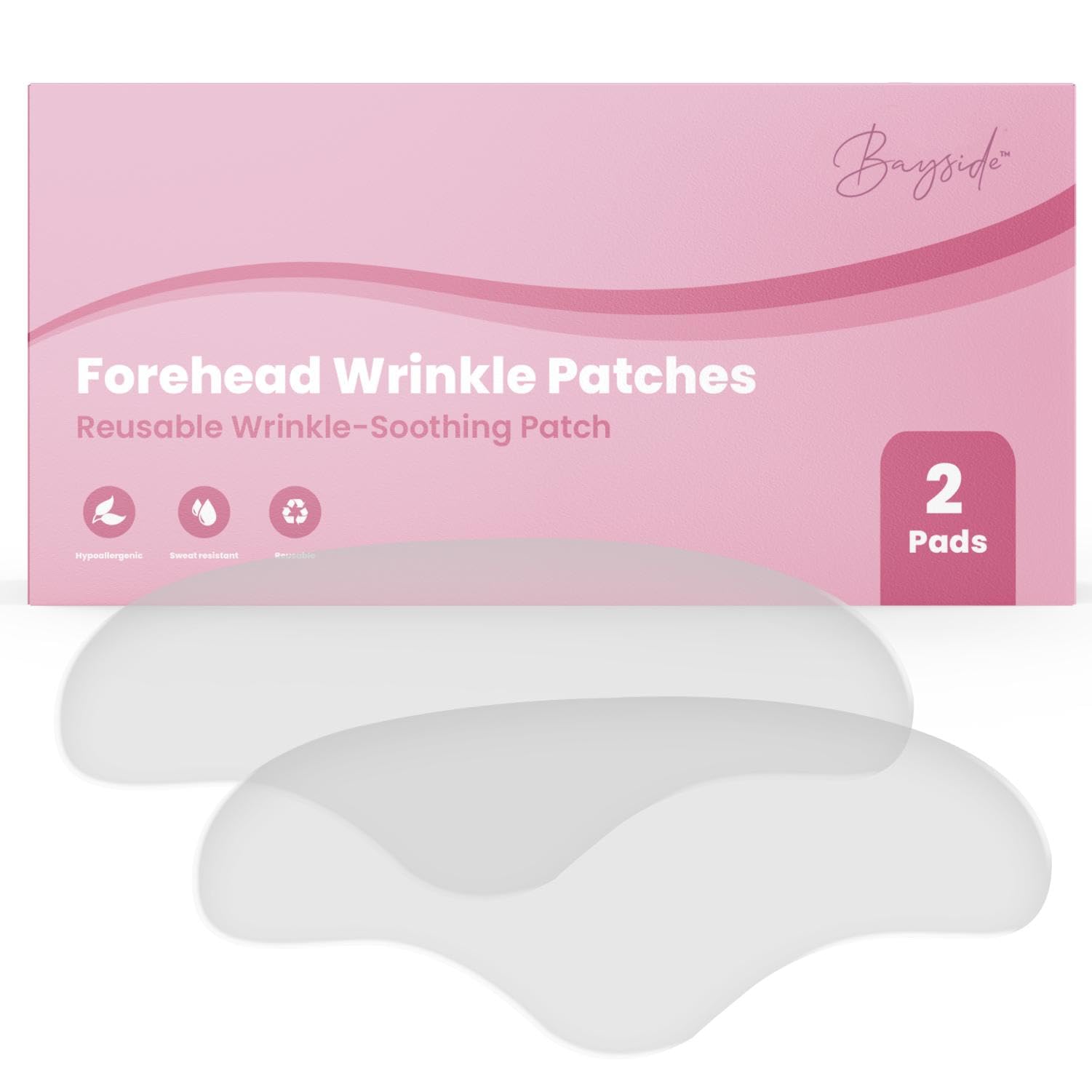 Bayside forehead wrinkle patches pack-2 on display for smoother-looking skin
