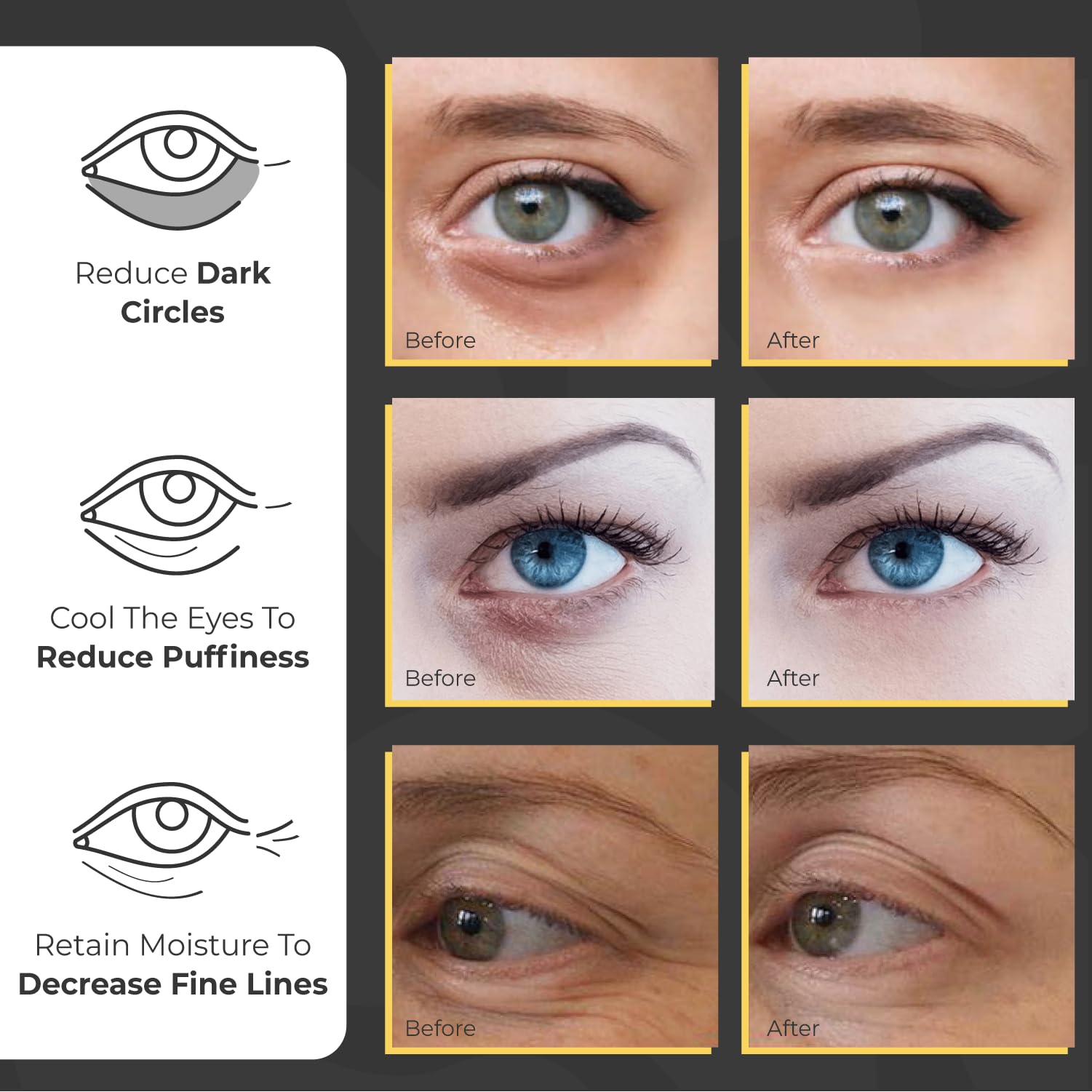 Bayside hydrolyzed collagen formula under eye patches supports gentle skin smoothing and hydration.