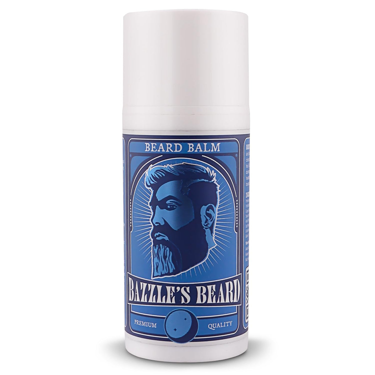 Bazzle's Beard Balm packaging shows premium design for easy storage and display