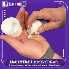 Bazzle's Beard Mask lightweight non-greasy formula absorbs quickly