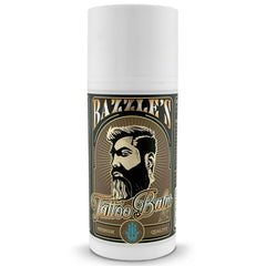 Bazzle's Beard Tattoo Balm with airless pump for clean, mess-free application.