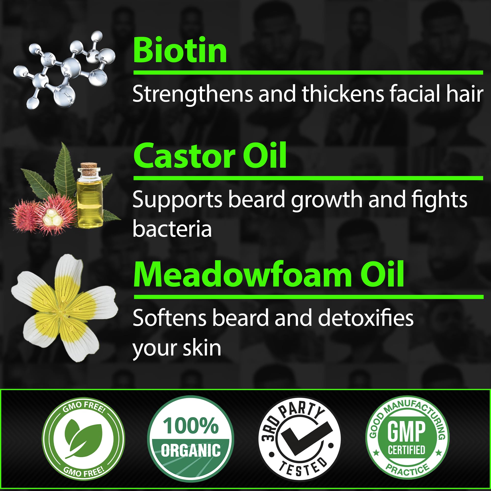 Beard balm being applied to nourish and shape facial hair