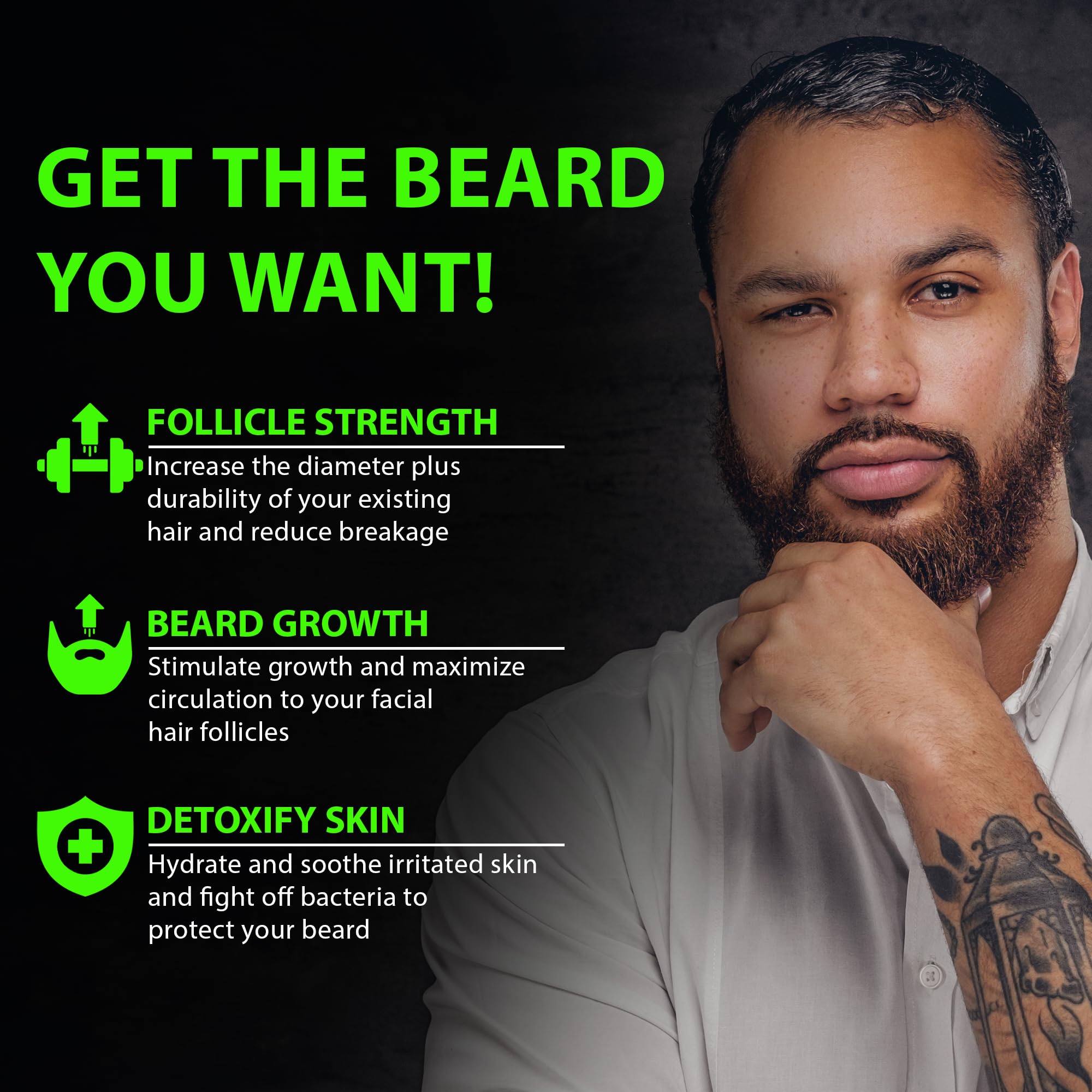 Castor oil in BBS balm supports healthy-looking beard growth and follicle vitality