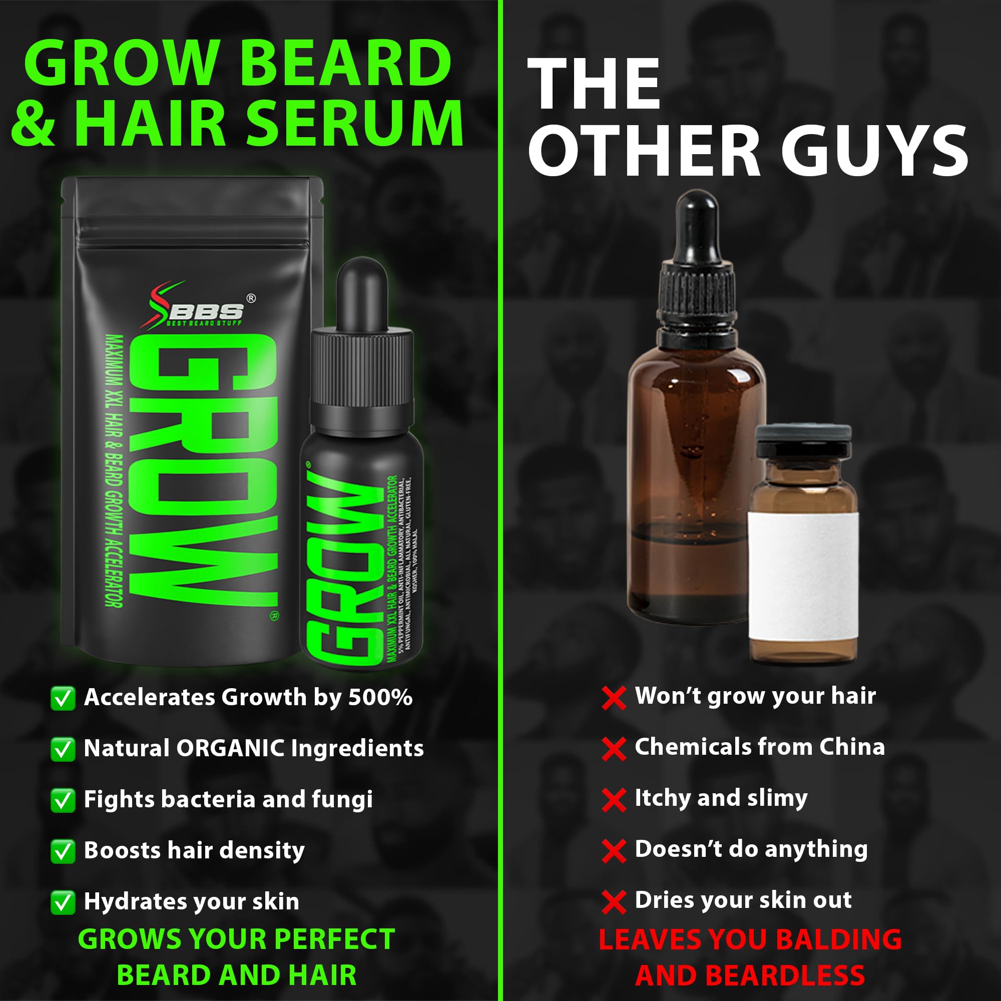 BBS Best Beard Stuff Dropper-dispense enables precise targeted application