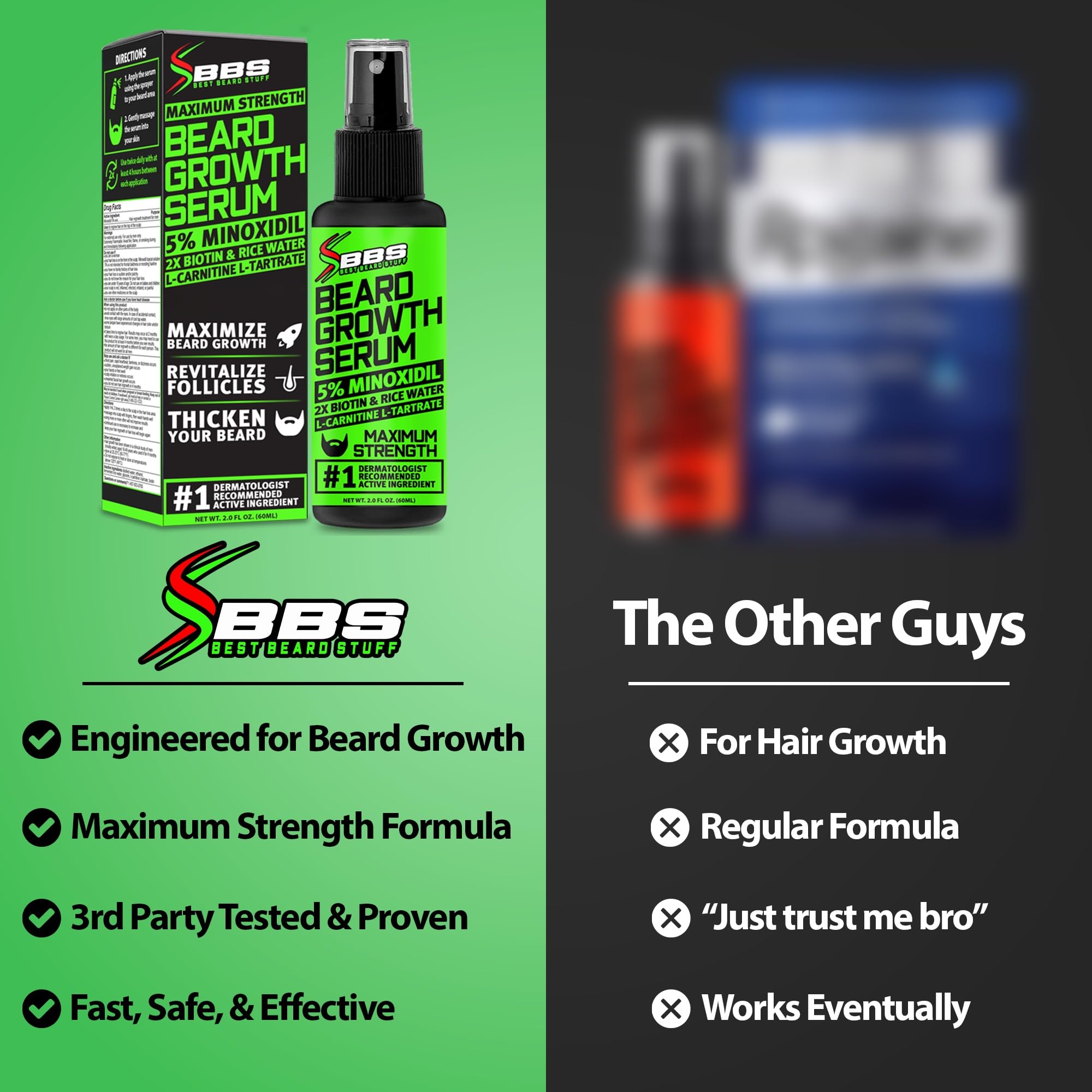 BBS Best Beard Stuff gentle, non-irritating formula for comfortable beard care