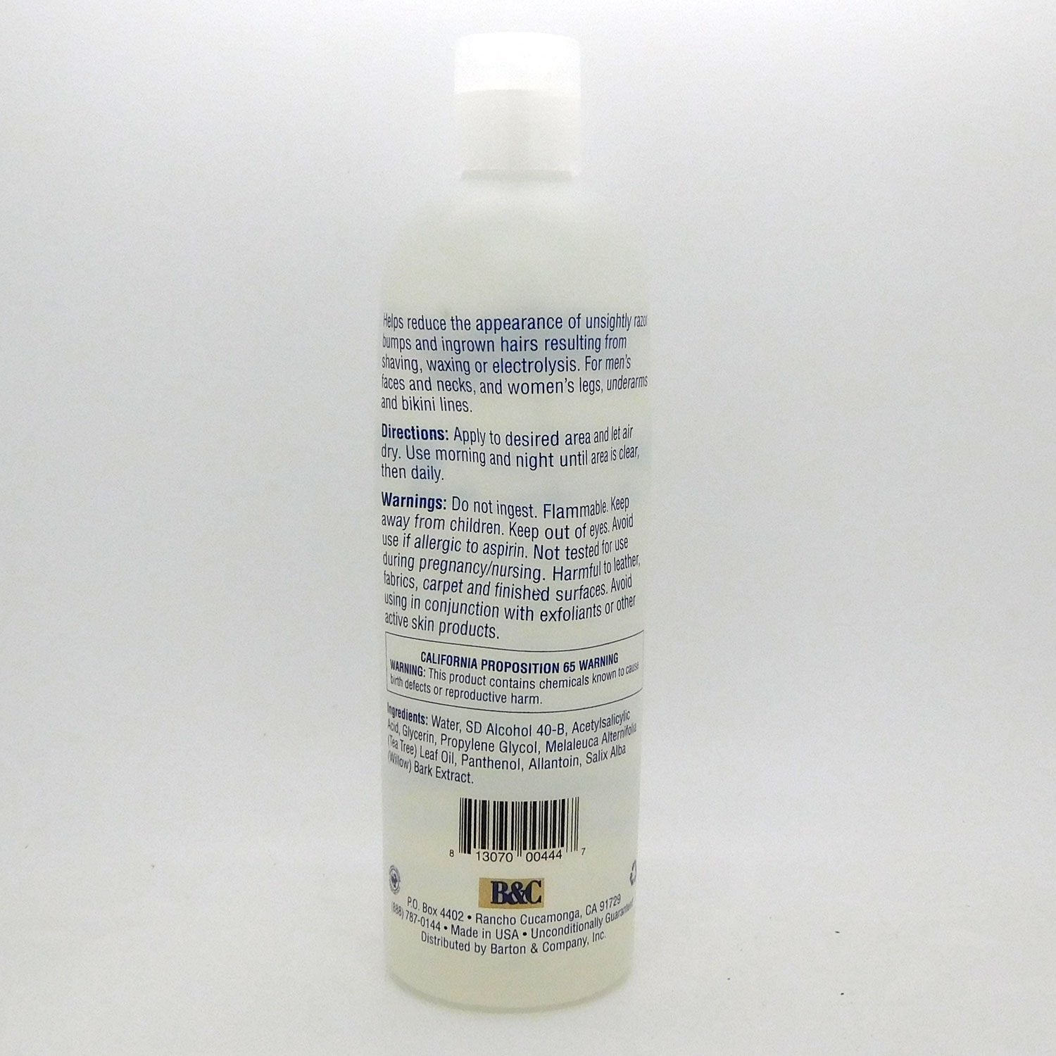 B&C Skin Tight application on arm showing soothing use after shaving.