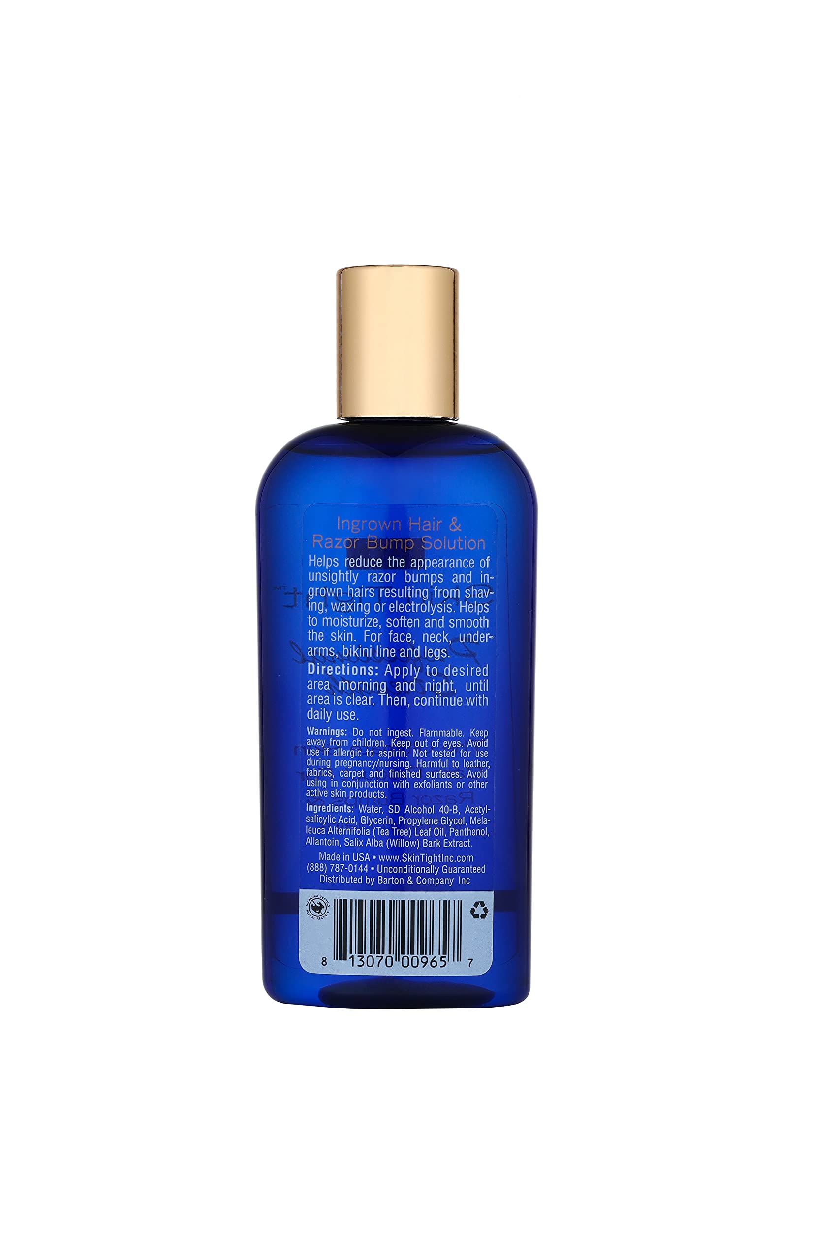 BC Skin Tight lotion applied to affected area to soften ingrown hairs.