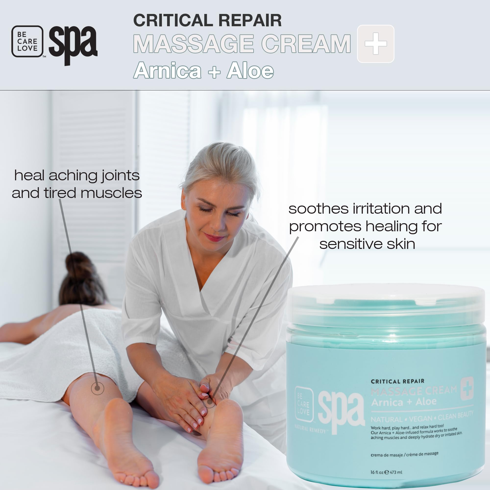 BCL Spa cream enriched with Kelp for hydrating massage sessions.