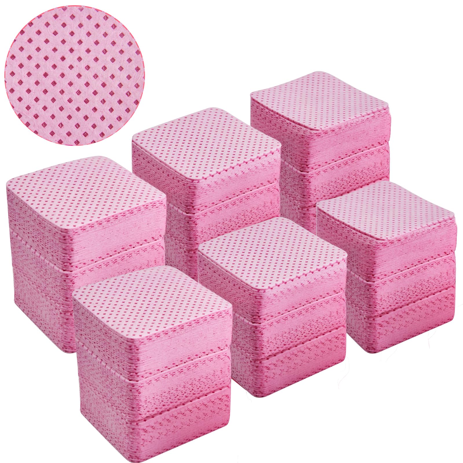 BCOWOS pink lint-free nail wipes for clean, fiber-free polish removal