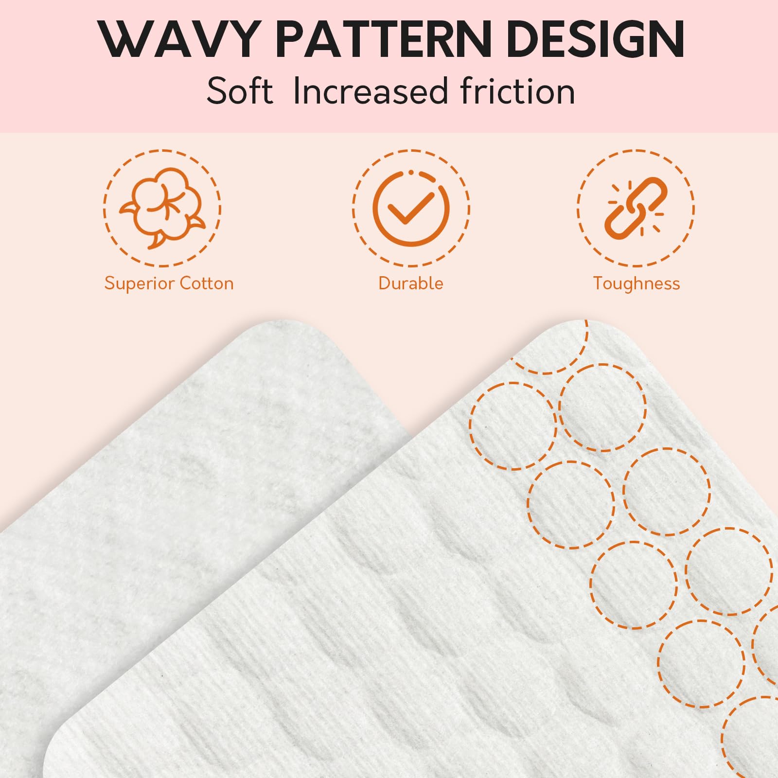 BCOWOS textured remover pads hold acetone for quick polish removal.