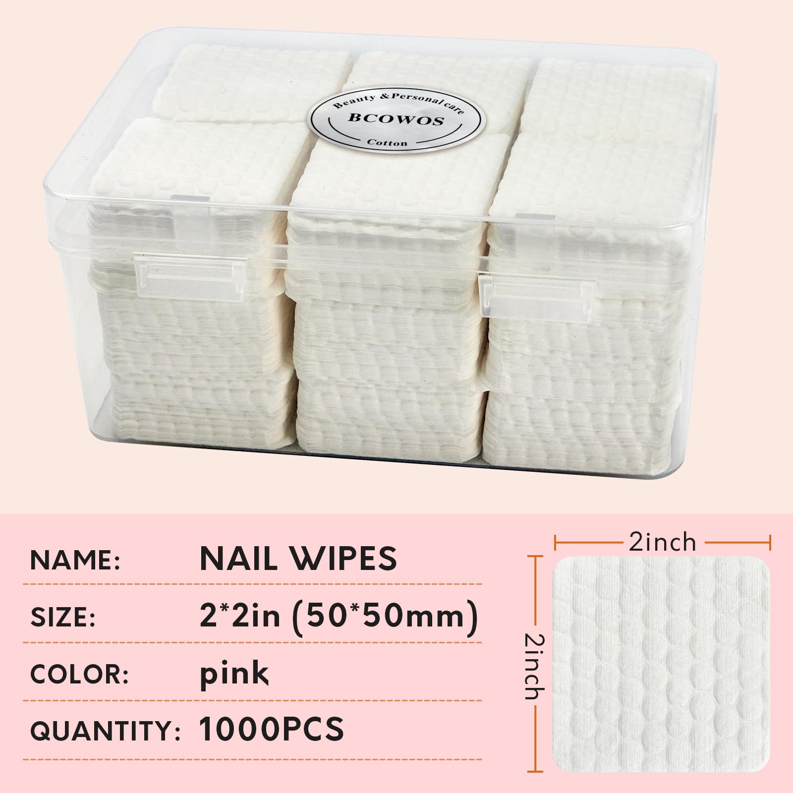 BCOWOS 540-pack wipes suit home or salon nail care.