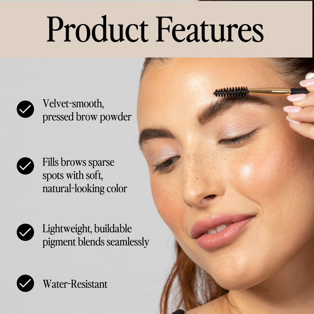 Billion Dollar Brows bdb Eyebrow Powder Blonde with dual-ended brush for precise, effortless fills.