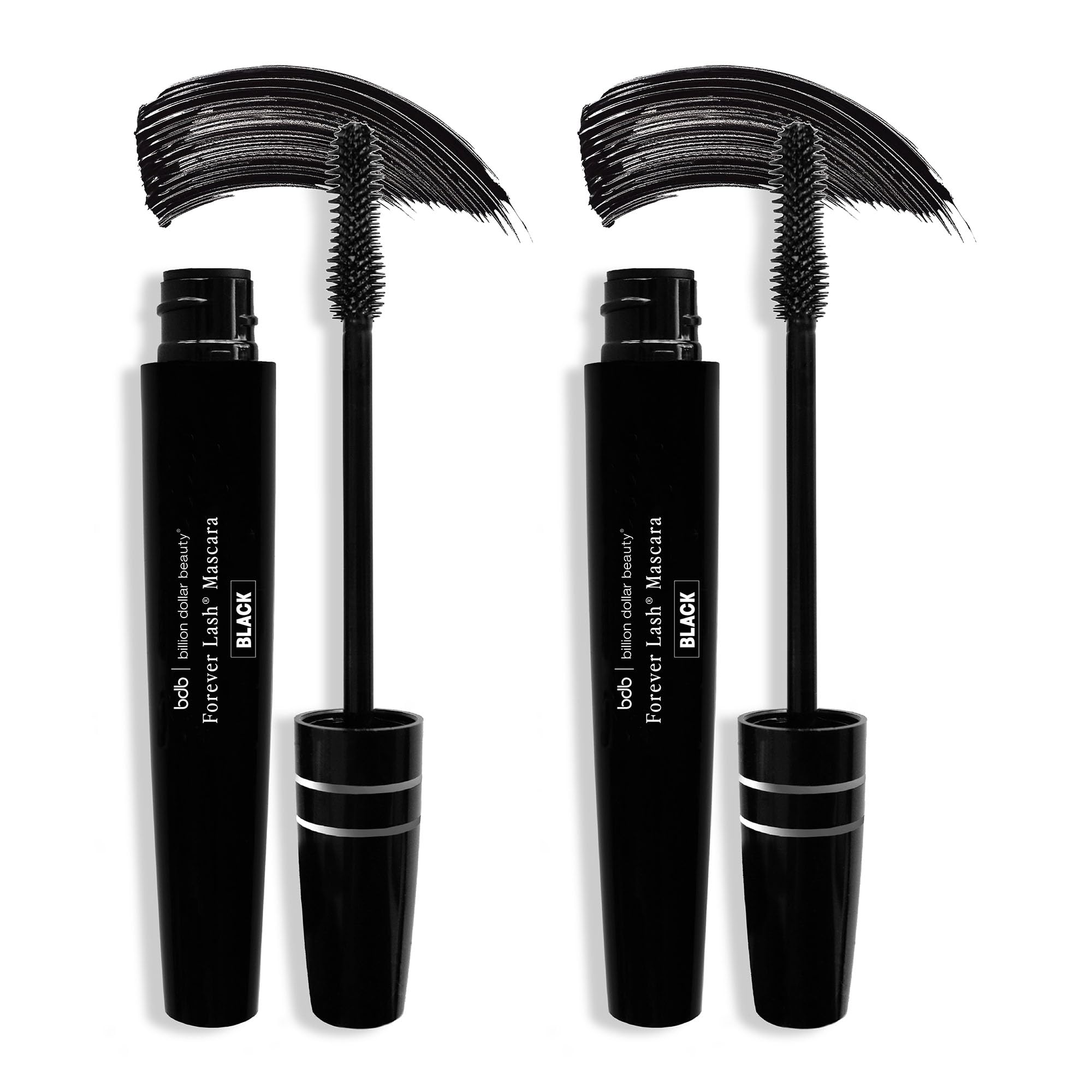 BDB Forever Lash Mascara dual-pack bottles for bold, dramatic lashes.