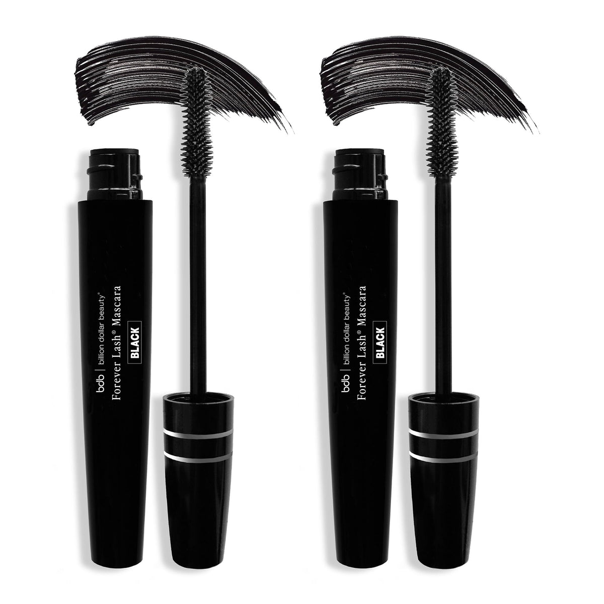 BDB Forever Lash Mascara dual-pack bottles for bold, dramatic lashes.