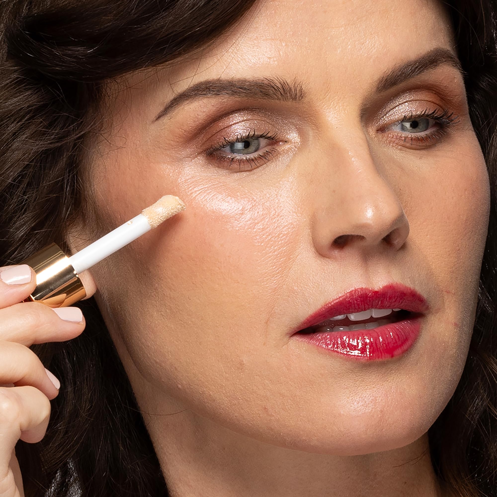 Billion Dollar Brows liquid blush dab and blend for effortless on-the-go color.