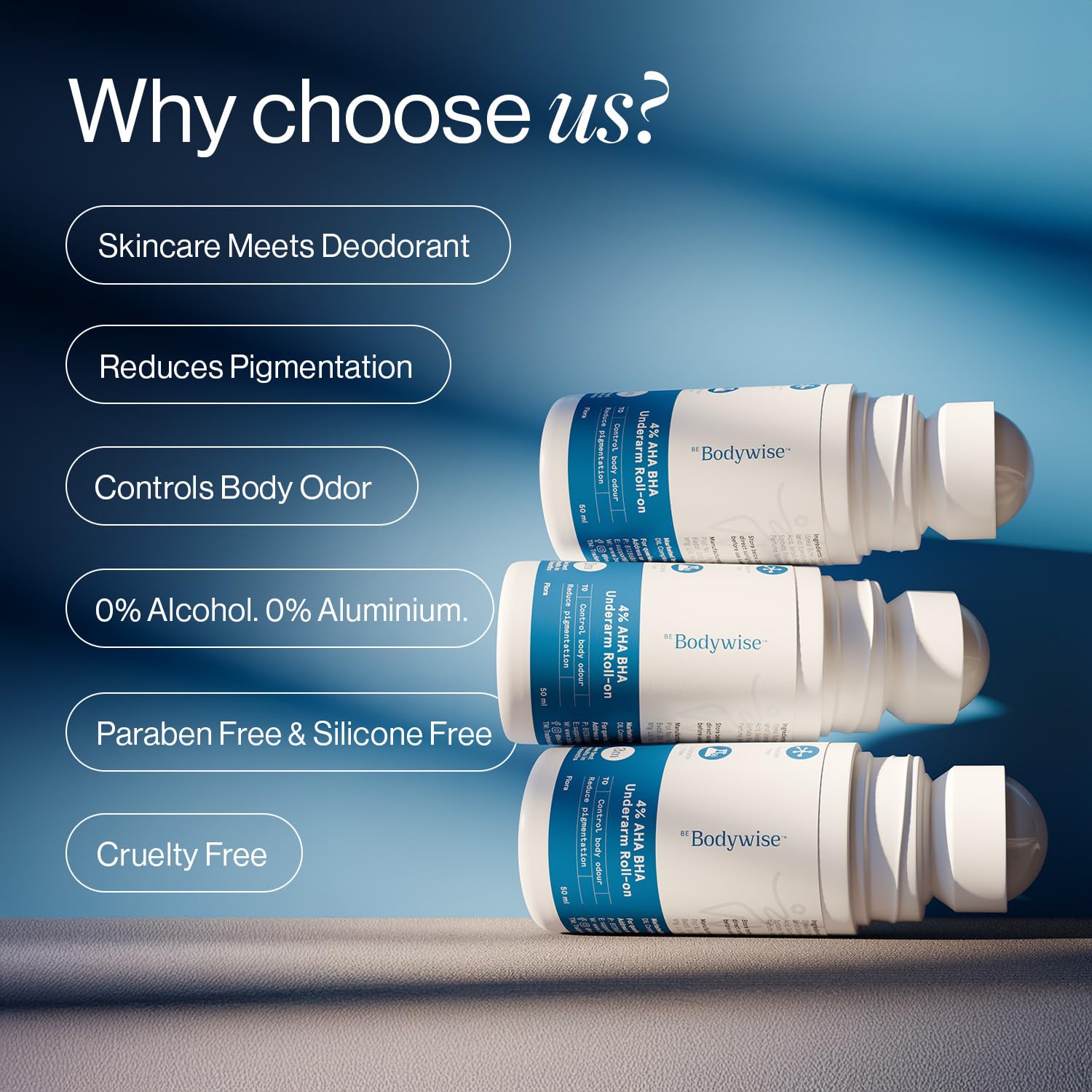 Be Bodywise probiotic odor-control action for lasting freshness