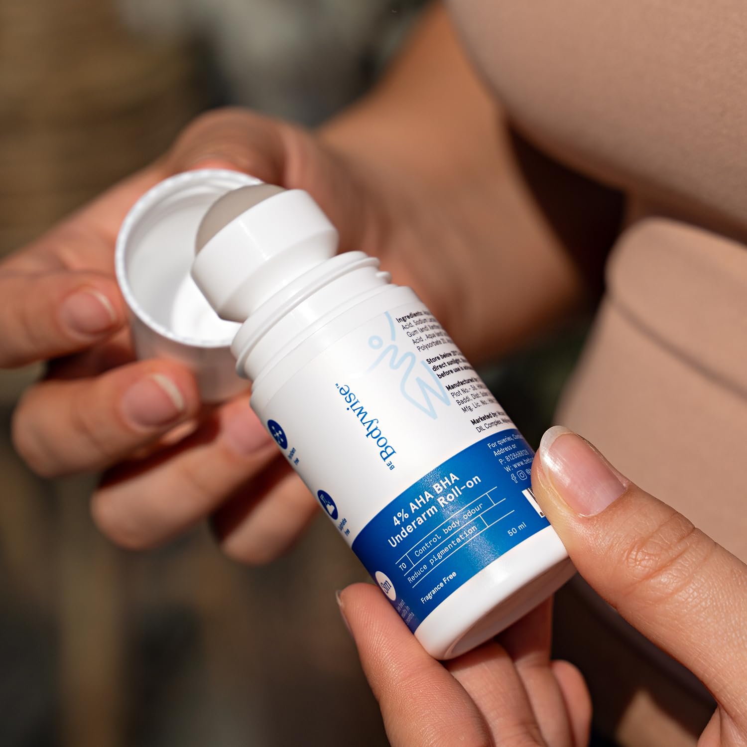 Be Bodywise travel-sized packaging for easy on-the-go use