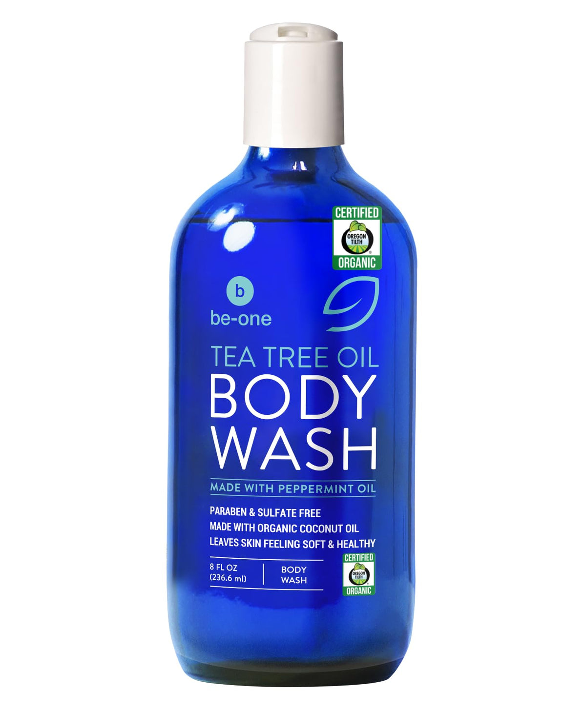 Be-One Organics Tea Tree Body Wash bottle ready for daily cleansing